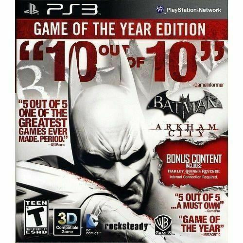PS3 BATMAN ARKHAM CITY GOTY EDITION