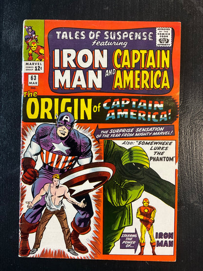 TALES OF SUSPENSE #63 (1965) VG/FN 5.0 ORIGIN OF CAP