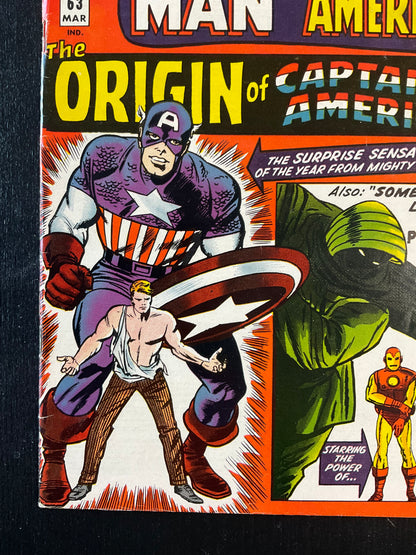 TALES OF SUSPENSE #63 (1965) VG/FN 5.0 ORIGIN OF CAP