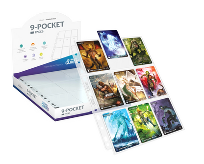 ULTIMATE GUARD 100 9 POCKET TRANSPARENT TOP-LOADING PAGES