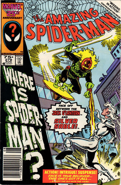 Amazing Spider-Man (1963) #279 FN/VF 1st cover Silver Sable Newsstand Editon
