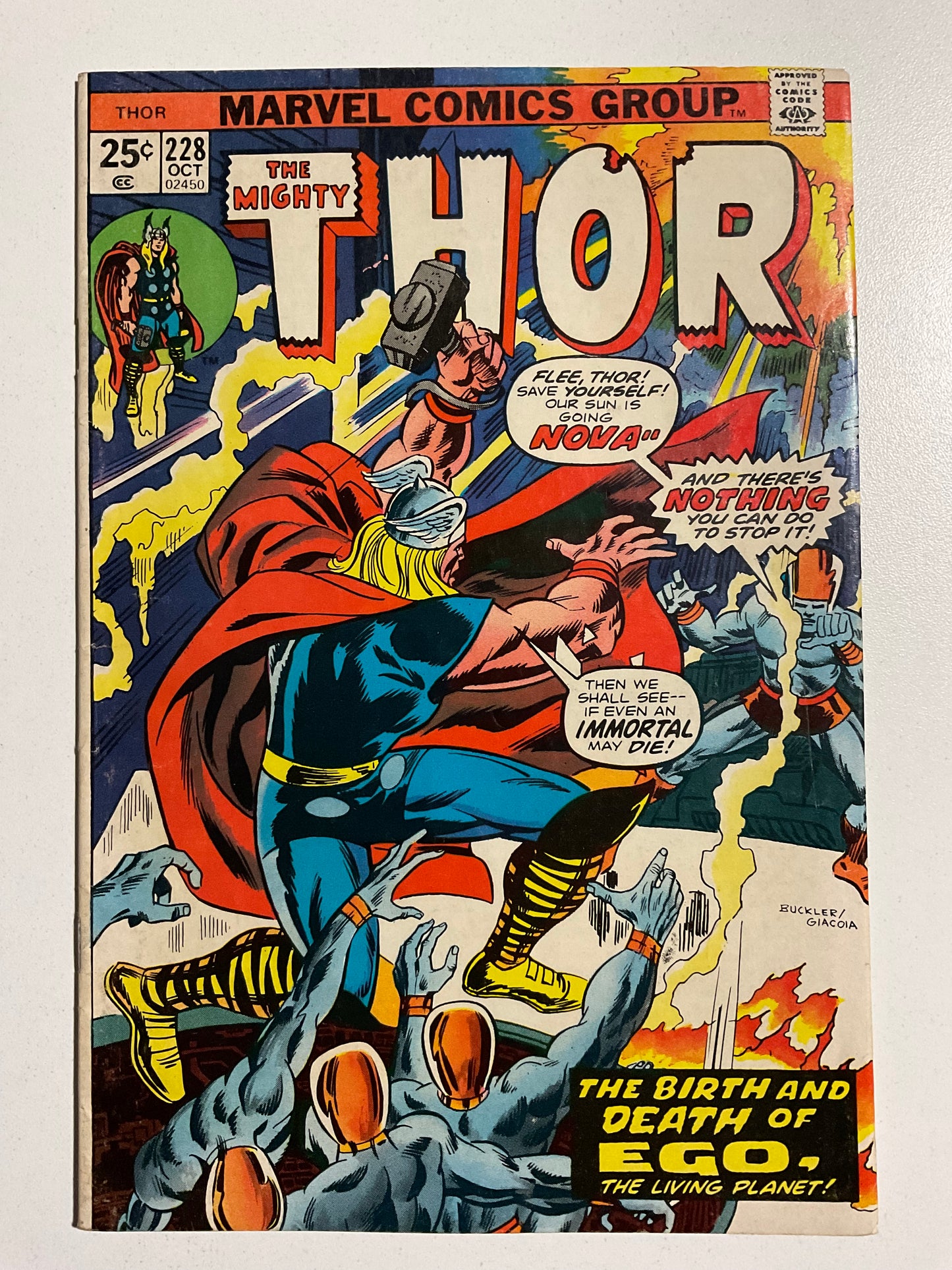 Thor (1966) #228 FN Origin of Ego the Living Planet MVS Intact #40 LOKI