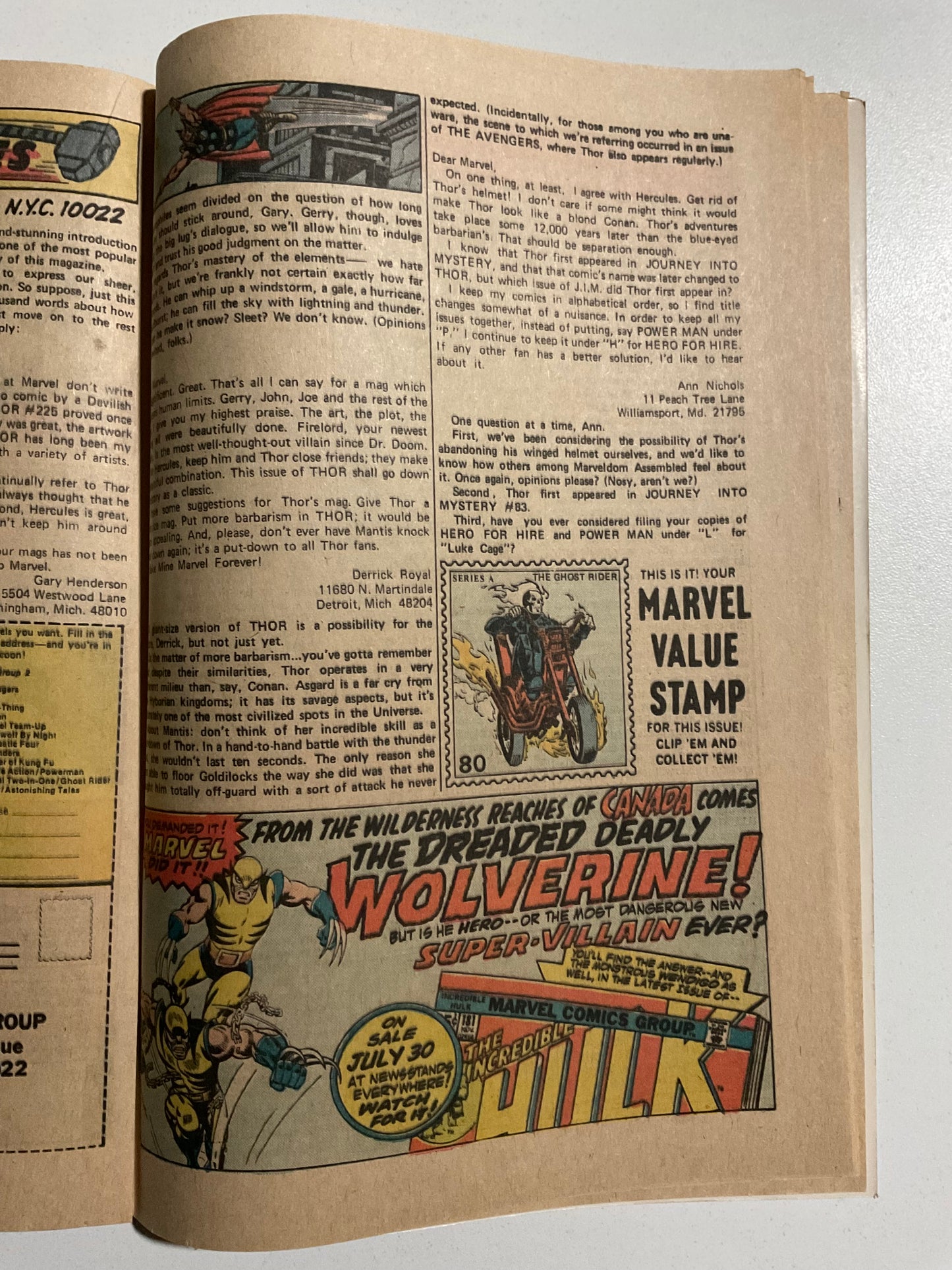 Thor (1966) #229 FN- MVS Intact #80 Ghost Rider, Add for Hulk #181