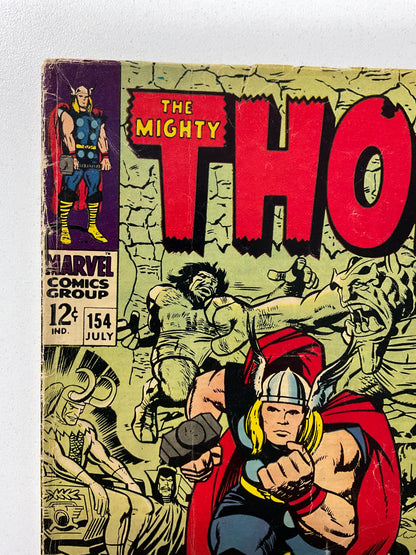 Thor (1966) #154 G Low Grade Jack Kirby Cover
