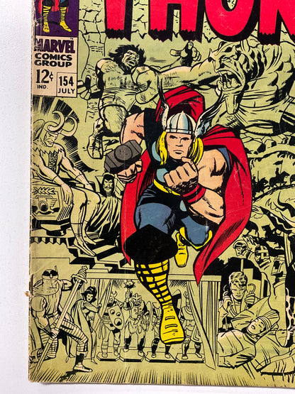Thor (1966) #154 G Low Grade Jack Kirby Cover