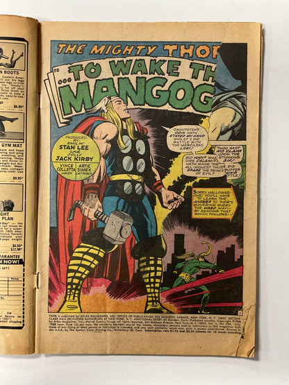 Thor (1966) #154 G Low Grade Jack Kirby Cover