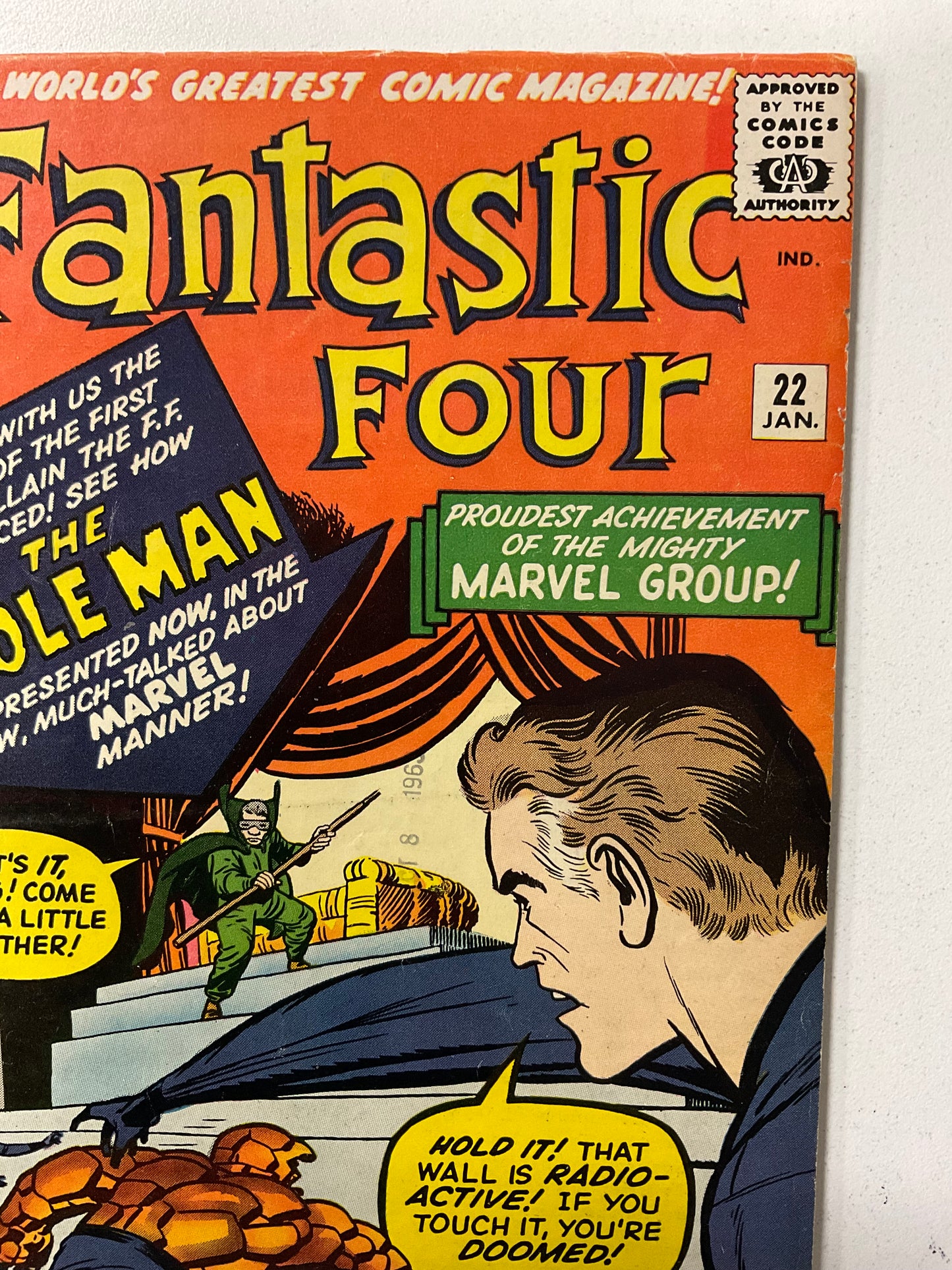 Fantastic Four (1961) #22 VG+ 2nd Mole Man, Thing says “It’s Clobberin’ Time” for the first time