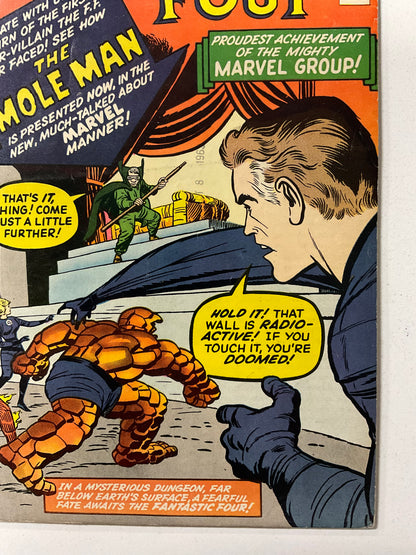 Fantastic Four (1961) #22 VG+ 2nd Mole Man, Thing says “It’s Clobberin’ Time” for the first time
