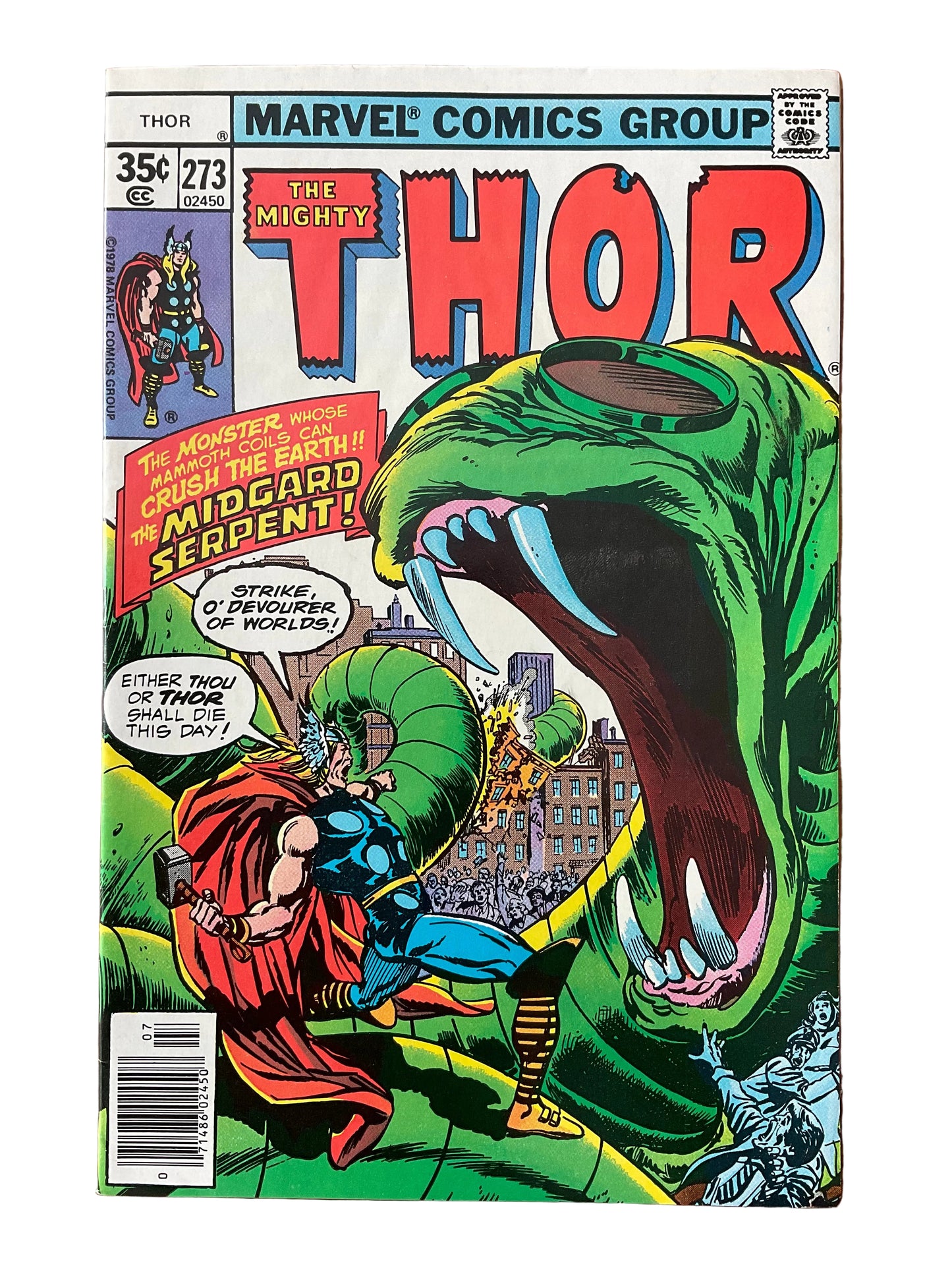 Thor (1966) #273 VF+ Newsstand 1st Appearance of Roger “RED” Norvell