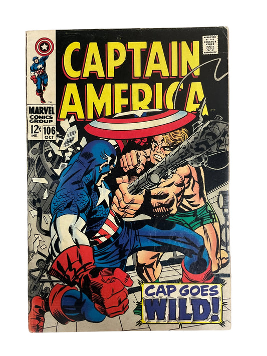 Captain America (1968) #106 G/VG Kirby Cover And Interiors