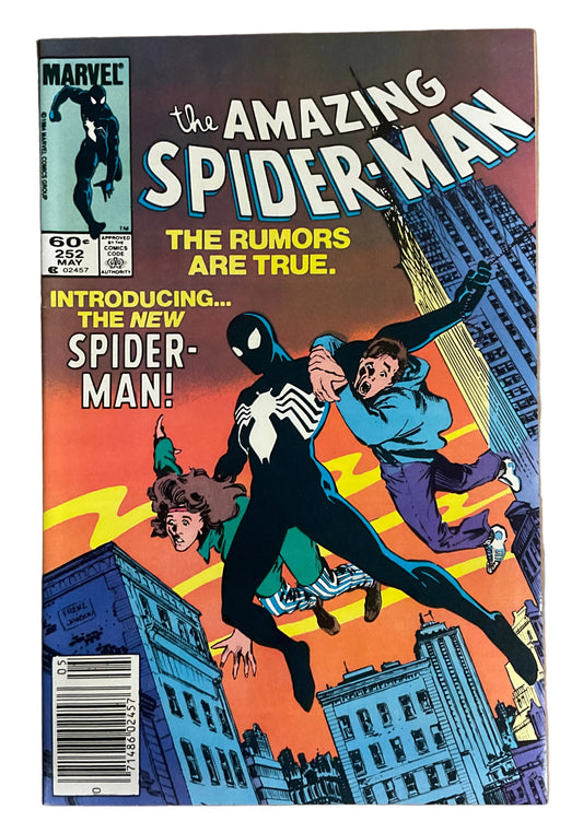 AMAZING SPIDER-MAN (1963) #252 VF+ 1ST BLACK COSTUME IN TITLE NEWSSTAND EDITION