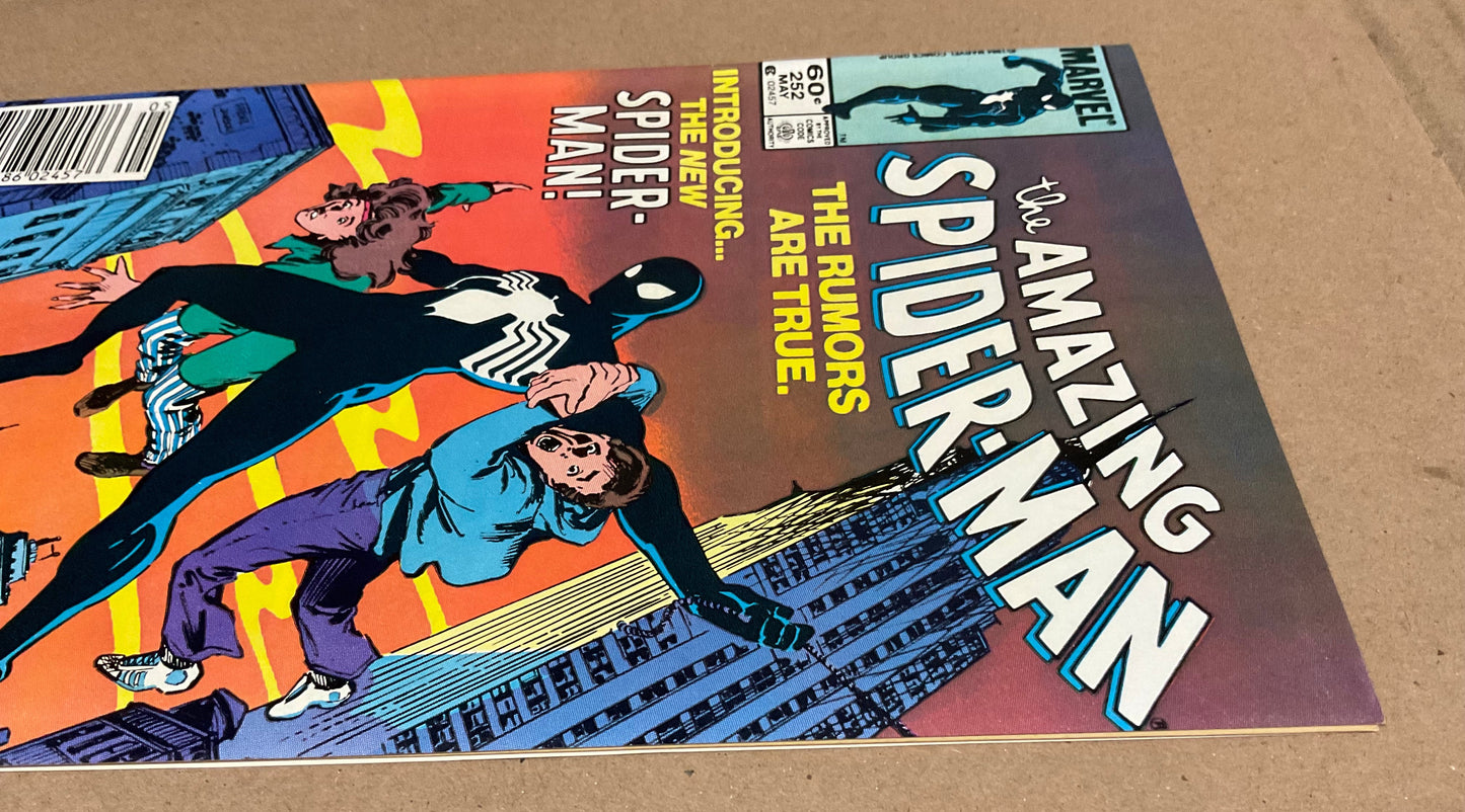 AMAZING SPIDER-MAN (1963) #252 VF+ 1ST BLACK COSTUME IN TITLE NEWSSTAND EDITION