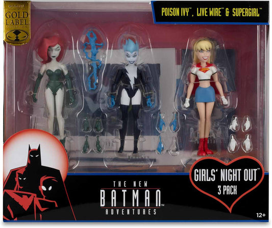 NEW BATMAN ADVENTURES: GIRLS NIGHT OUT 3 PACK POISON IVY, LIVE WIRE & SUPERGIRL