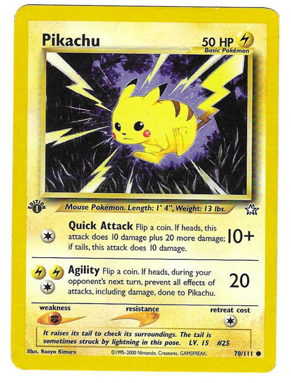 1st Edition Pokemon - Neo Genesis -Pikachu - 70/111