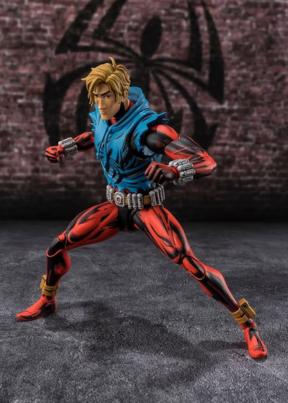 S.H.FIGUARTS SPIDERMAN: ACROSS THE SPIDERVERSE BEN RILEY SCARLET SPIDEr