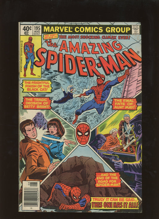Amazing Spider-Man #195 FN/FN+ Black Cat!