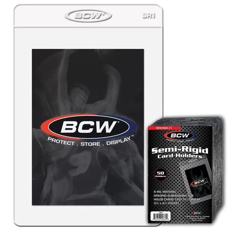 BCW SEMI - RIGID 1 CARD HOLDERS - Infinite Collectibles