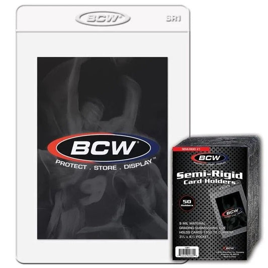 BCW SEMI - RIGID 1 CARD HOLDERS - Infinite Collectibles