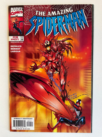 AMAZING SPIDER-MAN (1963) #431 KEY VF+ 1ST COSMIC CARNAGE COVER