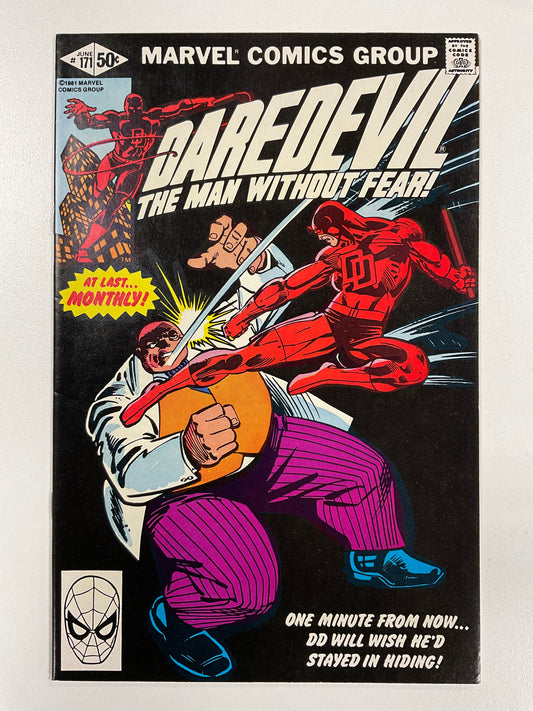 DAREDEVIL (1964) #171 VF KEY 1ST DAREDEVIL VS KINGPIN