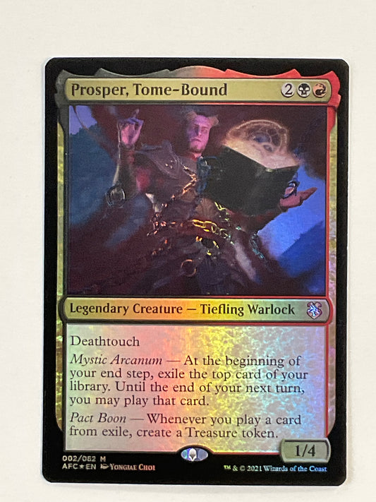 MTG PROSPER, TOME BOUND FOIL AFC 002 NM
