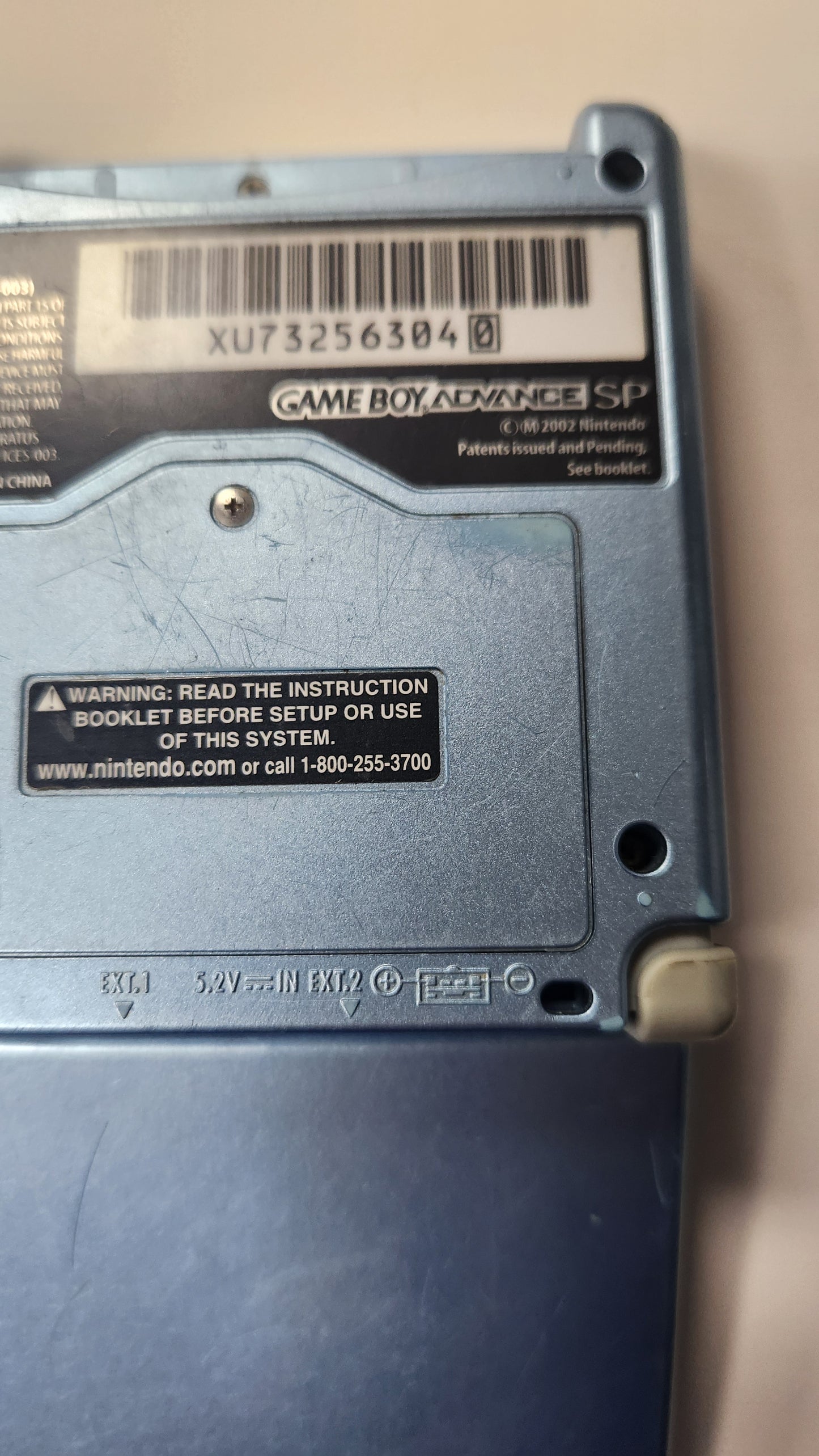 GAMEBOY ADVANCE SP PEARL BLUE AGS-101
