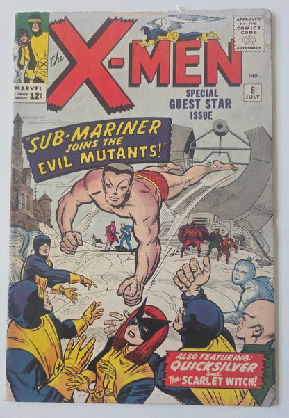 Uncanny X-Men (1963) #06 "Sub-Mariner Joins the Evil Mutants" Restoration on cover