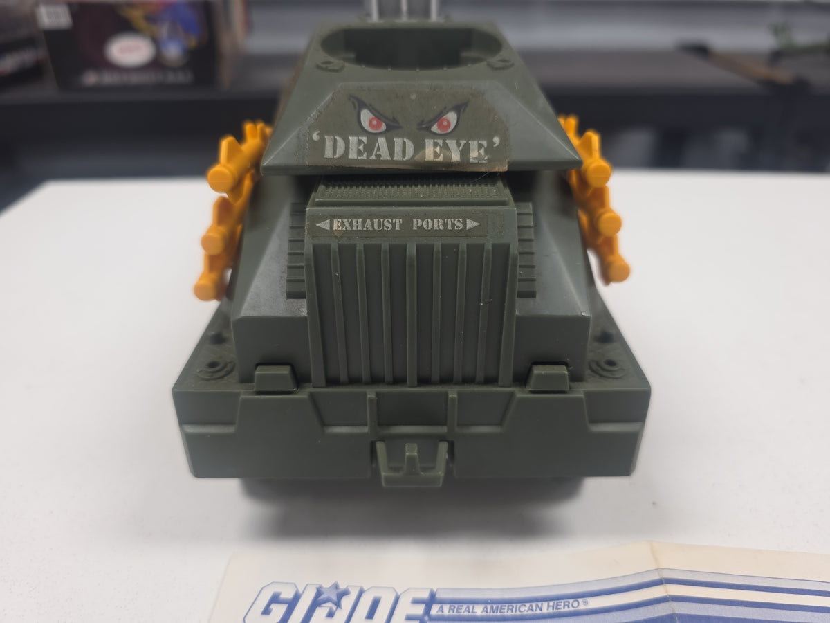 GI JOE VINTAGE 1987 PERSUADER COMPLETE W/BACKSTOP