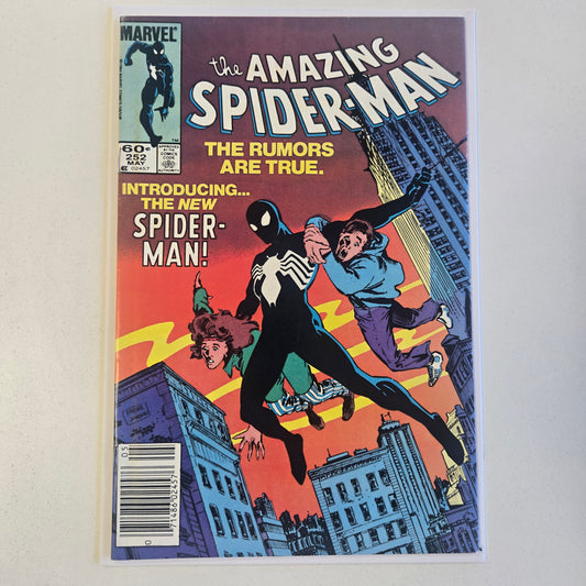 AMAZING SPIDER-MAN (1963) #252 VF+ 1ST BLACK COSTUME IN TITLE NEWSSTAND EDITION