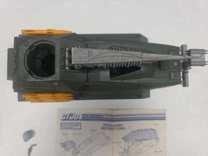 GI JOE VINTAGE 1987 PERSUADER COMPLETE W/BACKSTOP