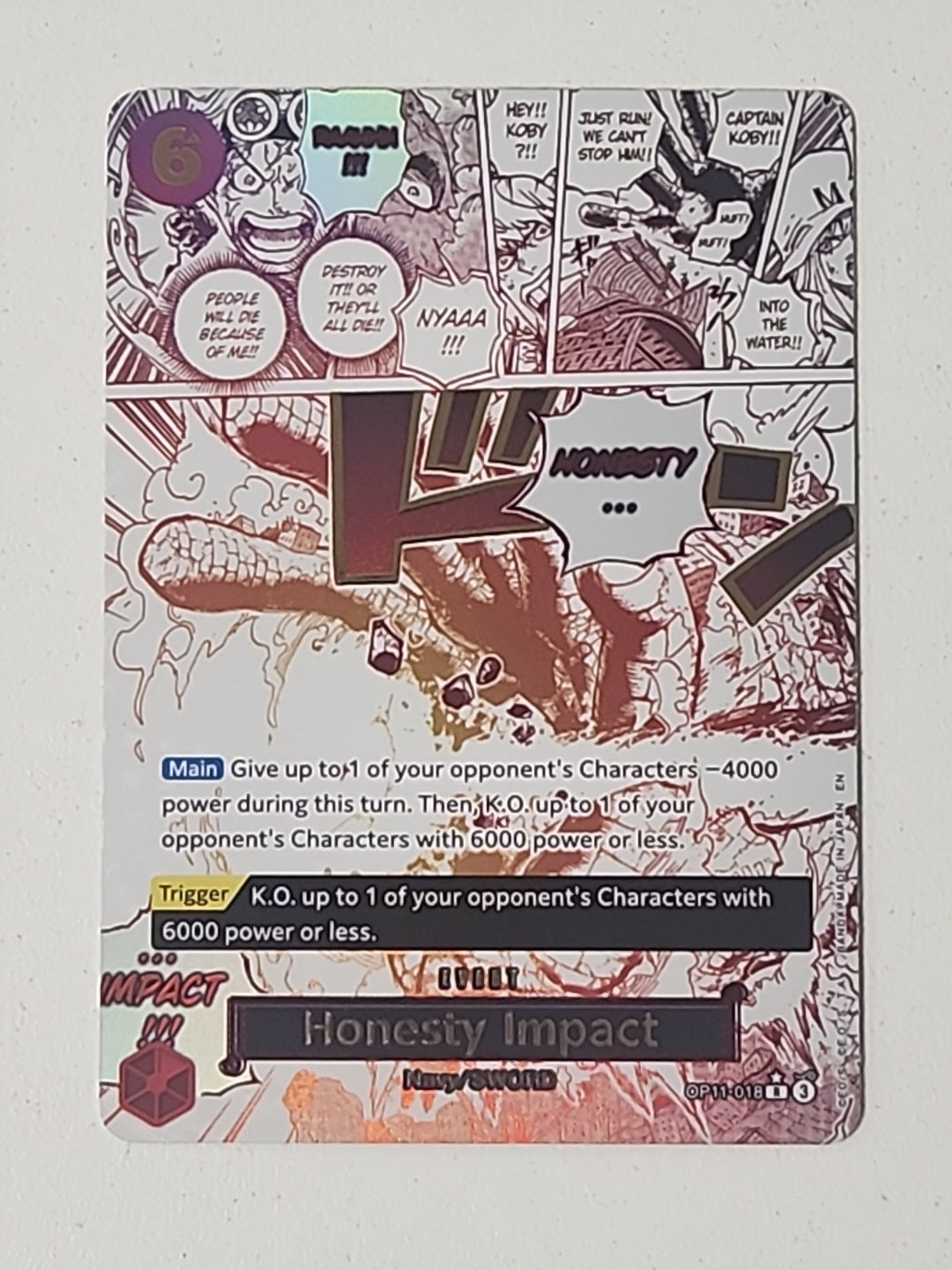 Honesty Impact (Alternate Art) - A Fist of Divine Speed (OP11)
