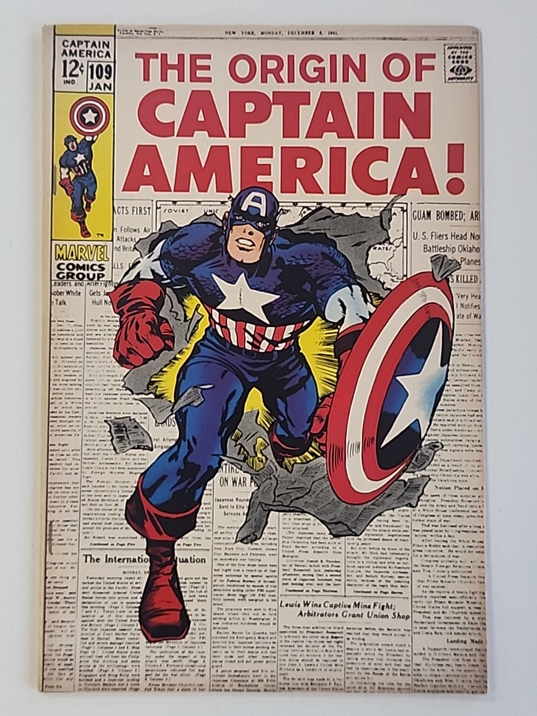 CAPTAIN AMERICA (1968) #109 ORIGIN OF CAP  FN/FN+