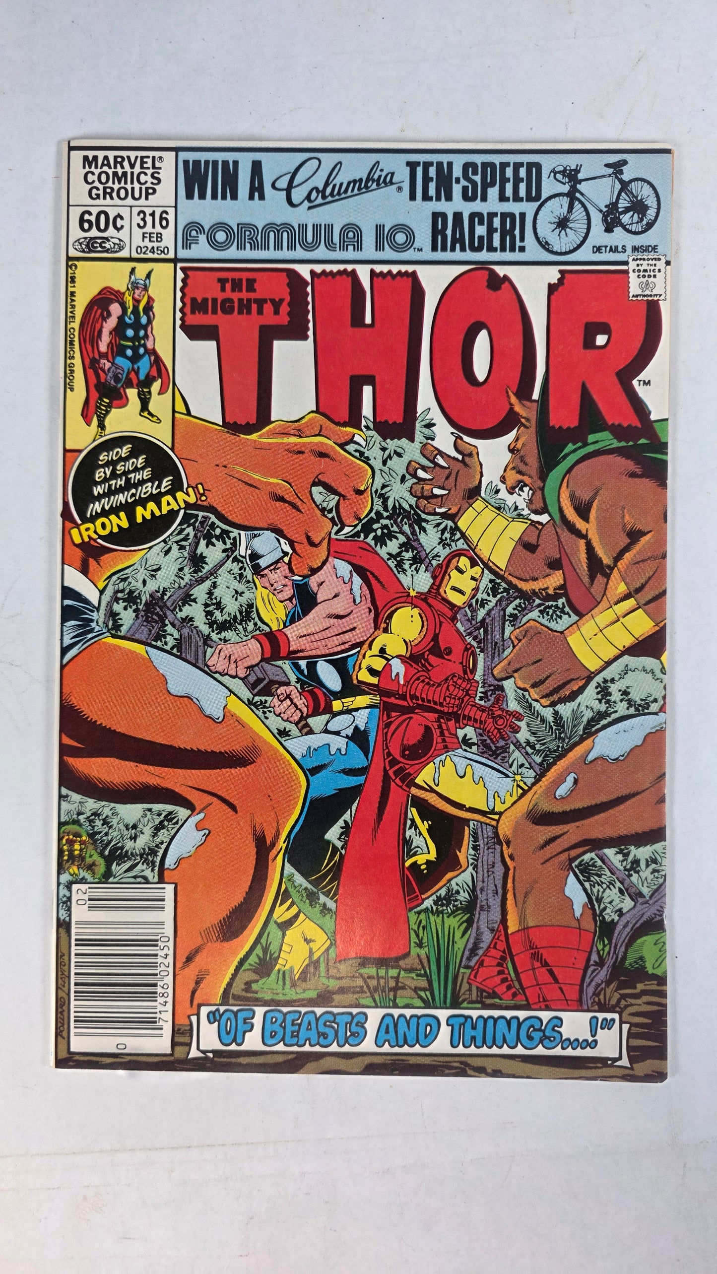 Thor (1966) #316 NM- (9.2) Iron Man Team-Up Newsstand Edition Comic Book