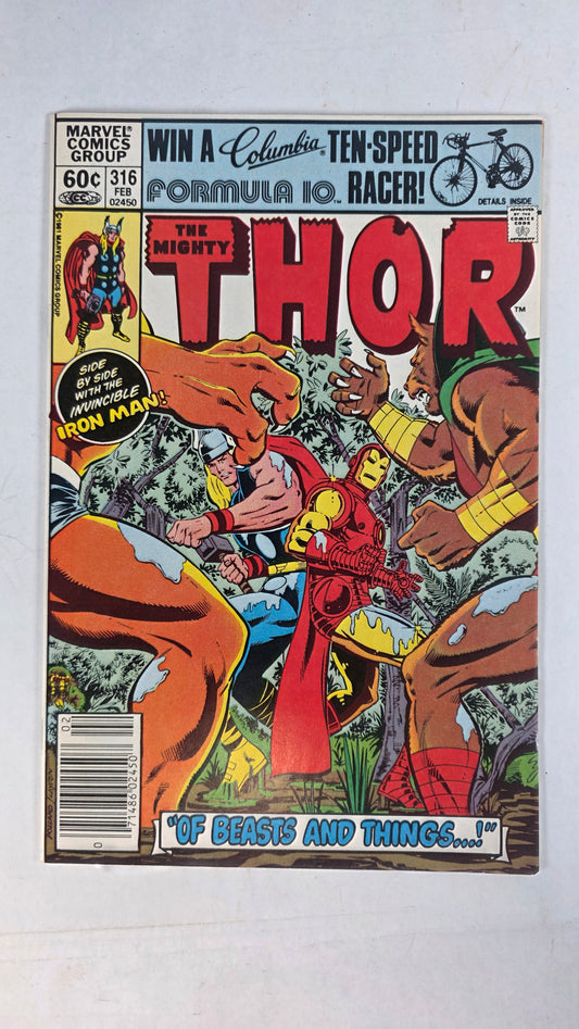 Thor (1966) #316 NM- (9.2) Iron Man Team-Up Newsstand Edition Comic Book