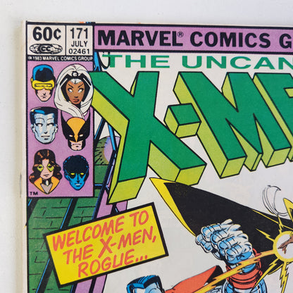 Uncanny X-Men (1980) #171 VF Rogue Joins the X-Men KEY Newsstand Edition