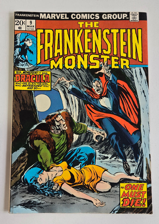 Frankenstein (1973) #09 VF - 1st Battle with Dracula