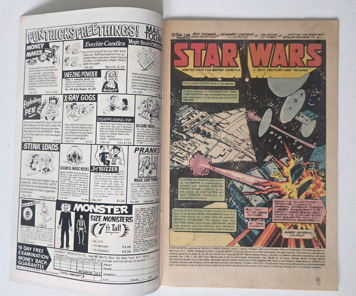 Star Wars (1977) #01 - "Star Wars" 1st Appearance of Darth Vader, Luke Skywalker, Princess Leia, C3PO, R2D2 and More