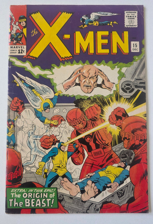 Uncanny X-Men (1963) #15 "Prisoners of the Mysterious Master Mold" 1st Appearance of Master Mold, Origin of Beast, 2nd Sentinels