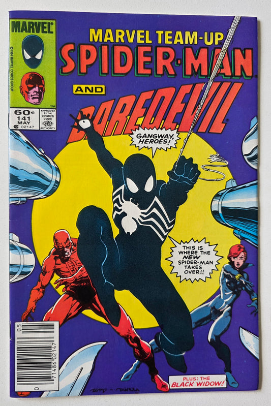 Marvel Team-Up (1971) #141 - "Blind Justice!" 2nd Appearance of Spider-Man's Black Costume Newsstand Edition