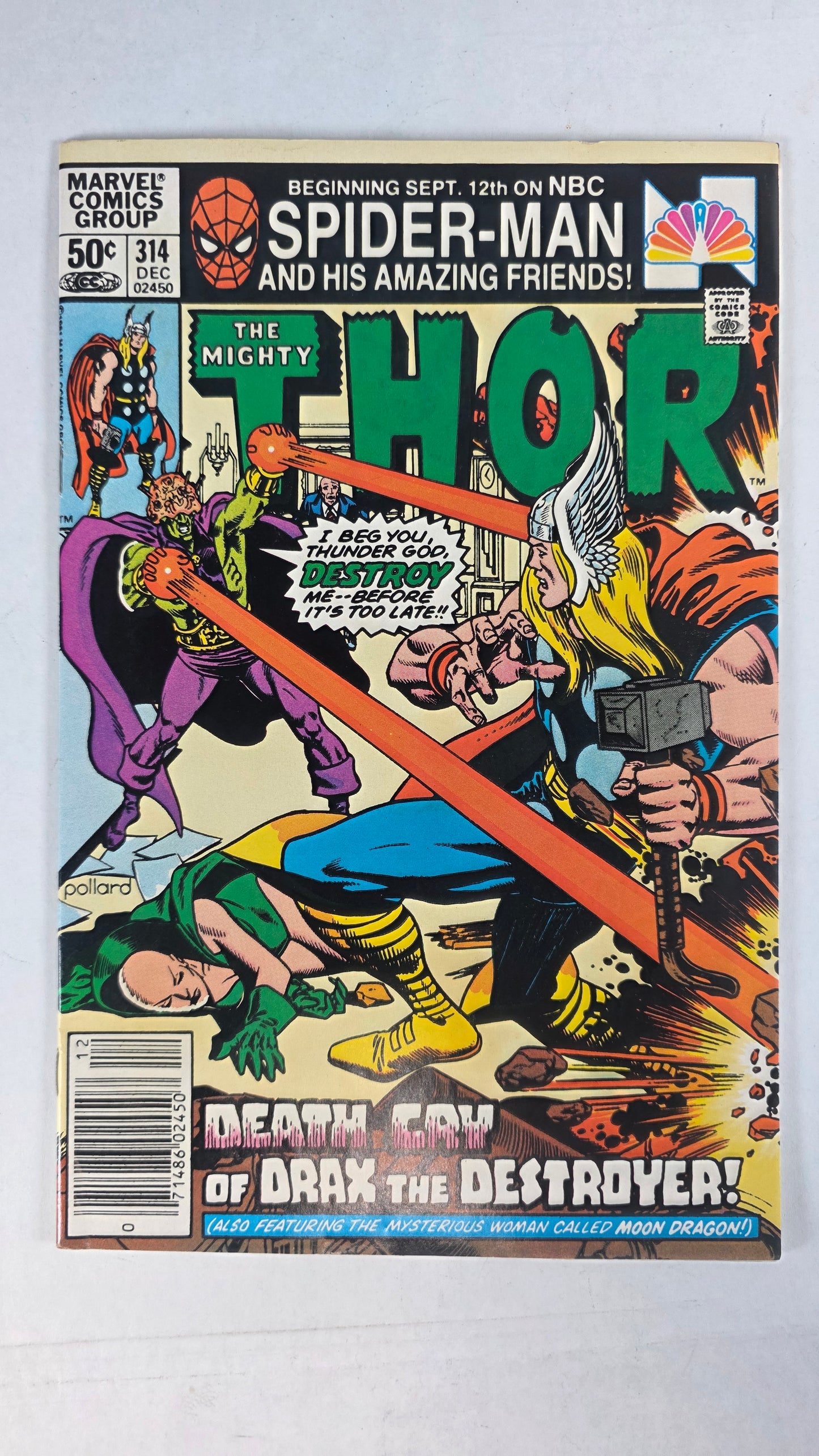 Thor (1966) #314 VF- (7.5) Origin of Drax & Moondragon Newsstand Comic Book