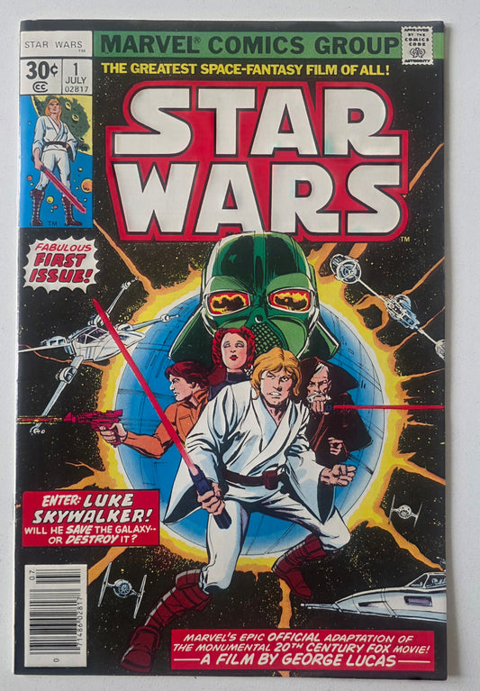 Star Wars (1977) #01 - "Star Wars" 1st Appearance of Darth Vader, Luke Skywalker, Princess Leia, C3PO, R2D2 and More
