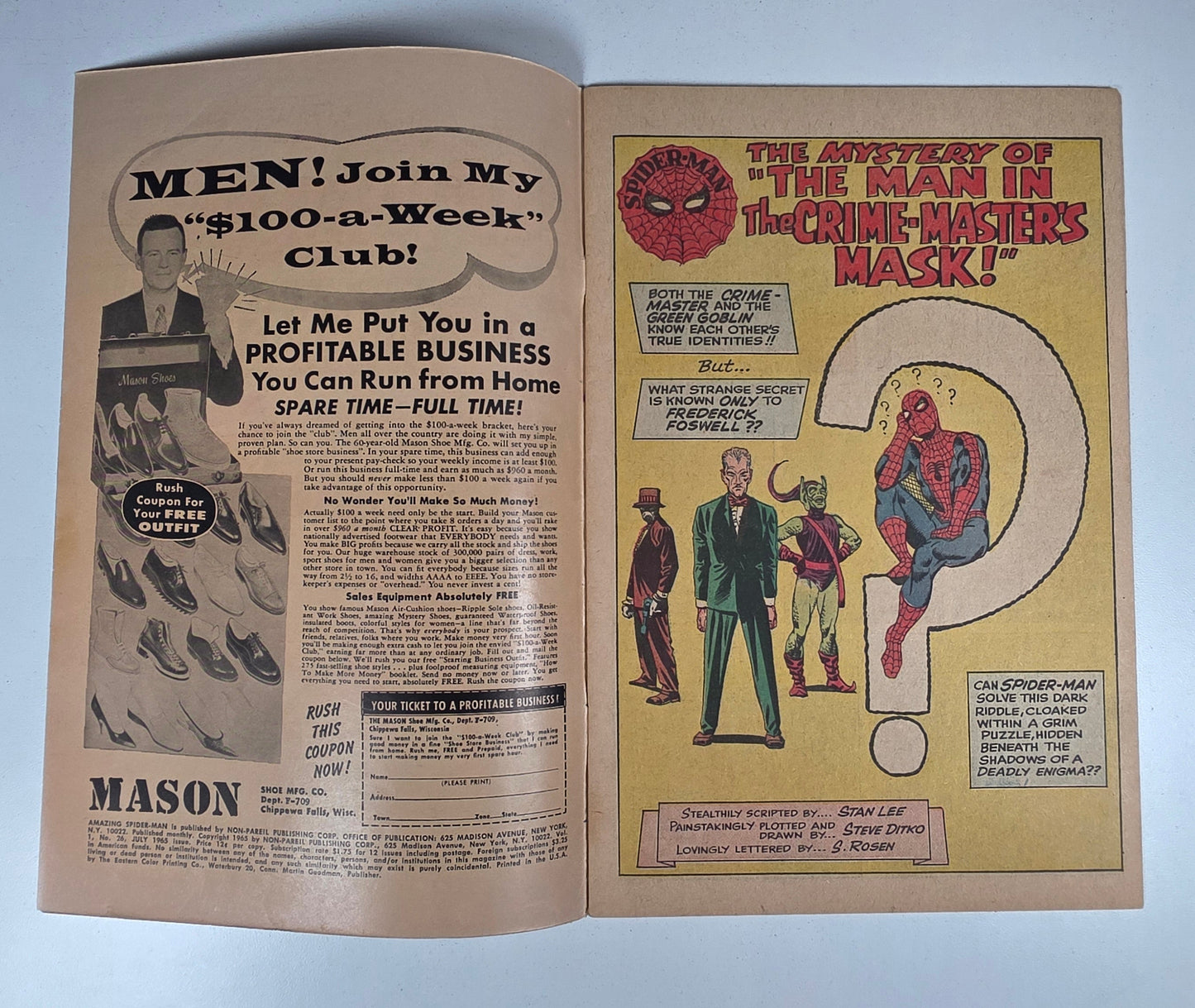 Amazing Spider-Man (1962) #26 "The Man in the Crime-Master's Mask"