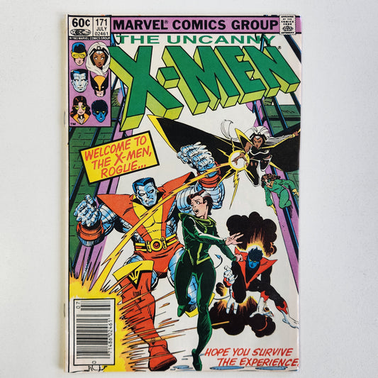 Uncanny X-Men (1980) #171  VF Rogue Joins the X-Men KEY Newsstand Edition