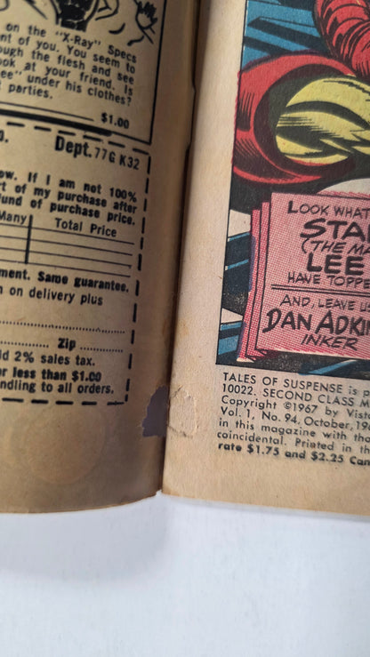 Tales of Suspense (1958) #94 VG+ (4.5) 1st full M.O.D.O.K. Comic Book