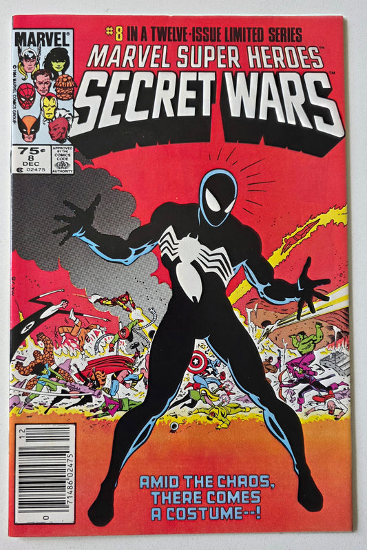 Marvel Super Heroes Secret Wars (1984) #08 - "Invasion!" Origin of Black Symbiote Costume, Iconic Cover Newsstand Editon