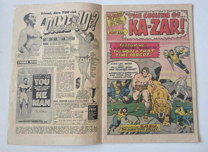 Uncanny X-Men (1963) #10 "The Coming of...Ka-Zar!" 1st Ka-Zar and Zabu in Silver Age, Intro of Savage Land