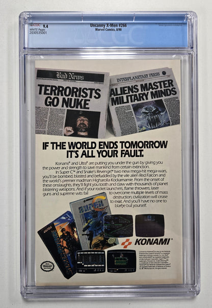 Uncanny X-Men #266 9.4 CGC - Key - 1st Appearance of Gambit