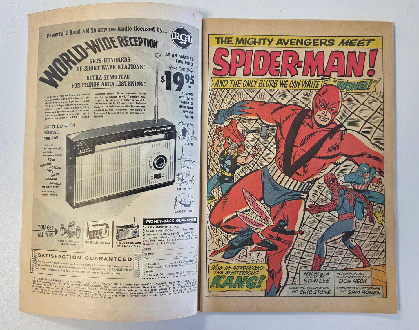 Avengers (1963) #11 "The Mighty Avengers Meet Spider-Man" 2nd appearance of Kang