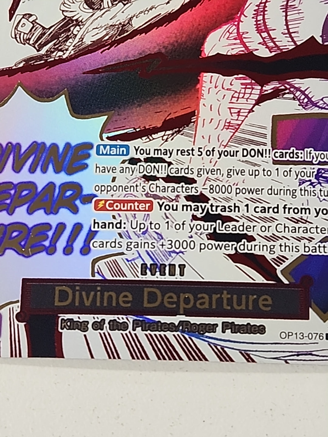 Divine Departure (Alternate Art) - Carrying On His Will (OP13)