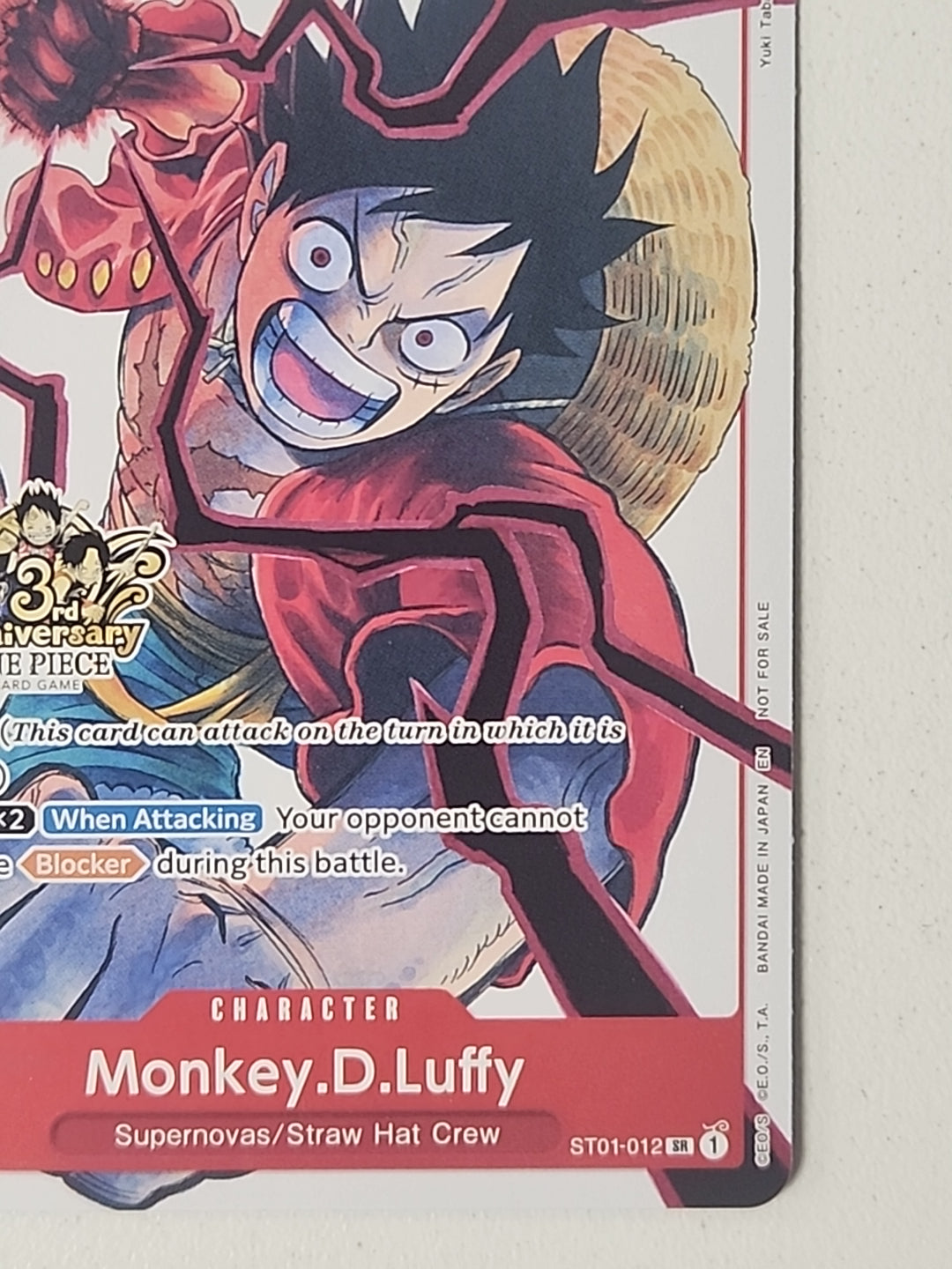 Monkey.D.Luffy - ST01-012 (3rd Anniversary Tournament 3 Brothers Pack) - Carrying On His Will: 3rd Anniversary Tournament Cards (OP13 ANN)